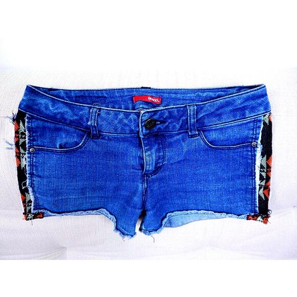 Bongo Juniors Denim Cut-Off Aztec Print Shorts Size 3 Frayed Hem - Picture 8 of 8